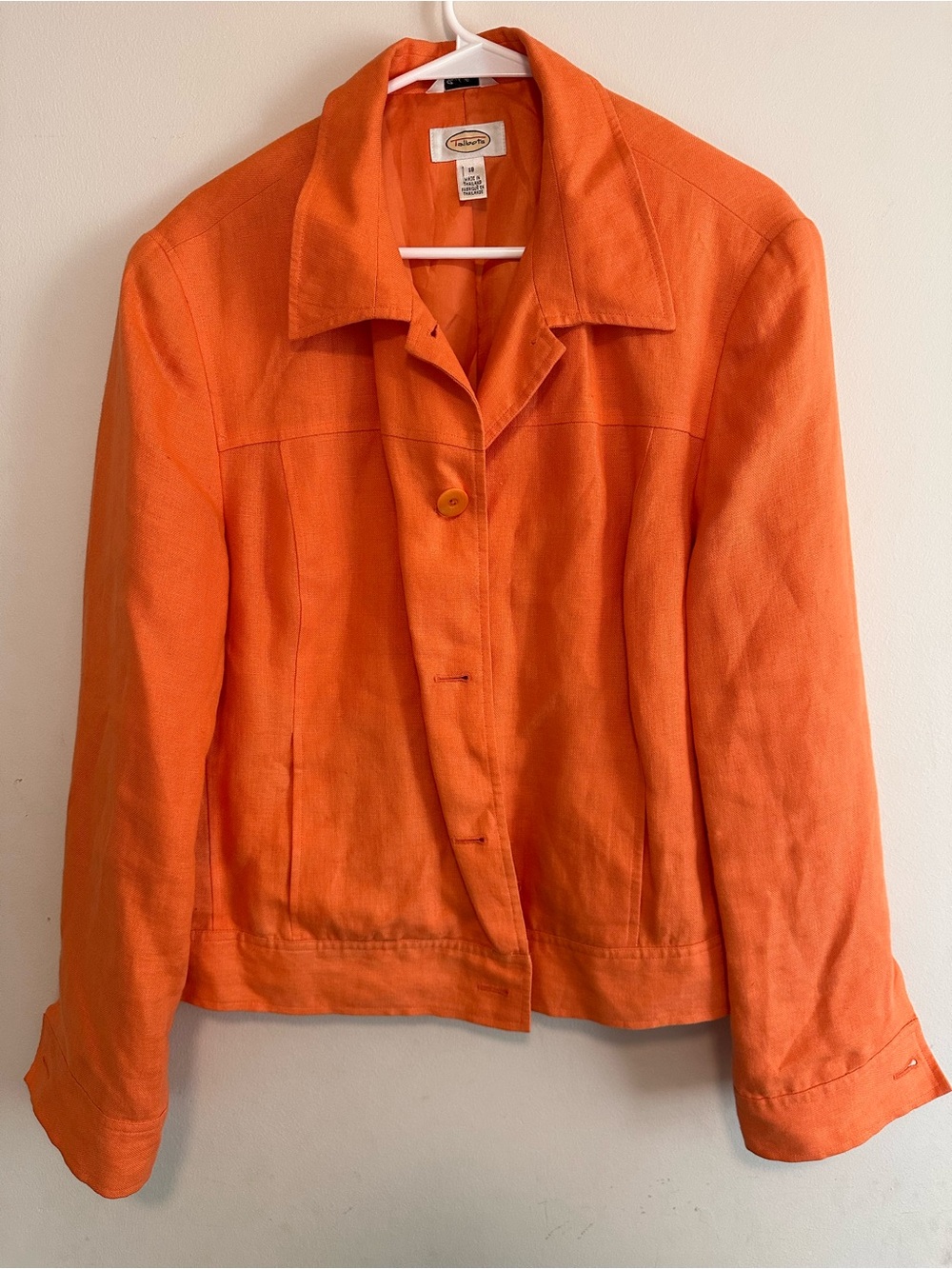 Talbots Orange Irish Linen Women's Blazer-Size 18